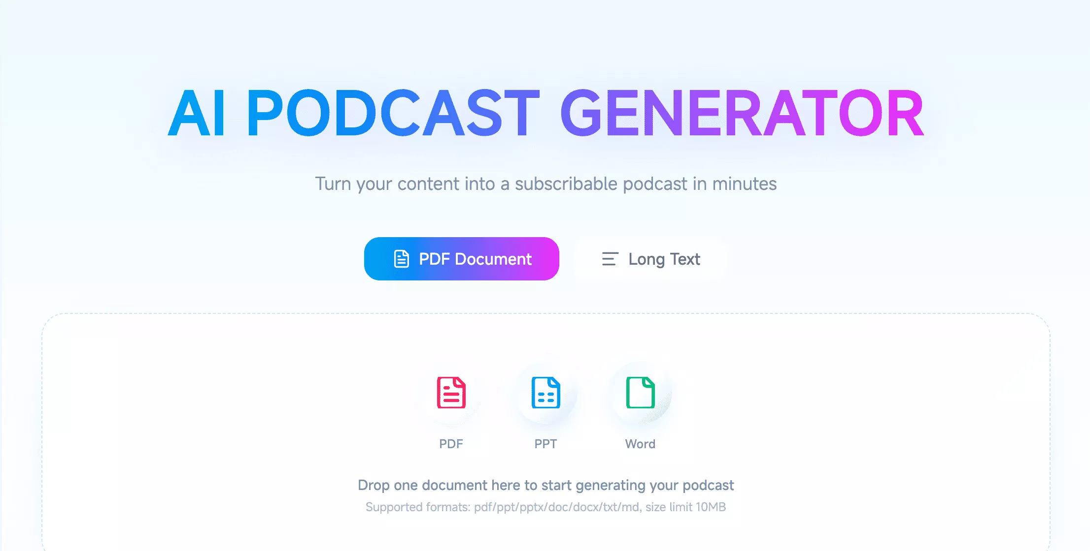 AI Podcast Generator