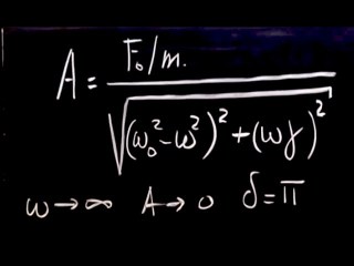 8.03 - Lect 3 - Driven Oscillations With Damping, Steady State Solutions, Resonance