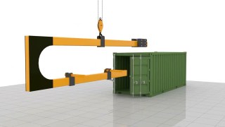 Container U Arm for loading or unloading glass packages from Container 20GP